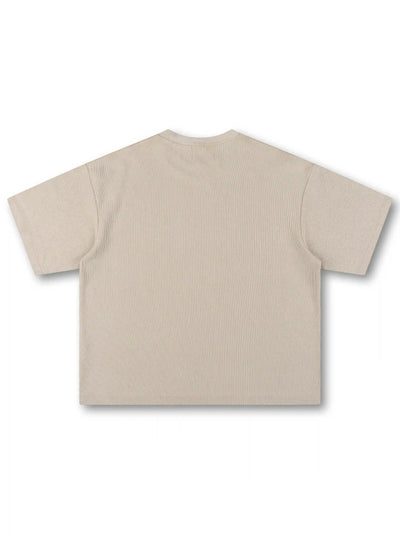Camiseta de Algodón Grueso Cuello Redondo Currency Vintage-557