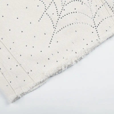 Spider Web Rhinestone Jorts-550