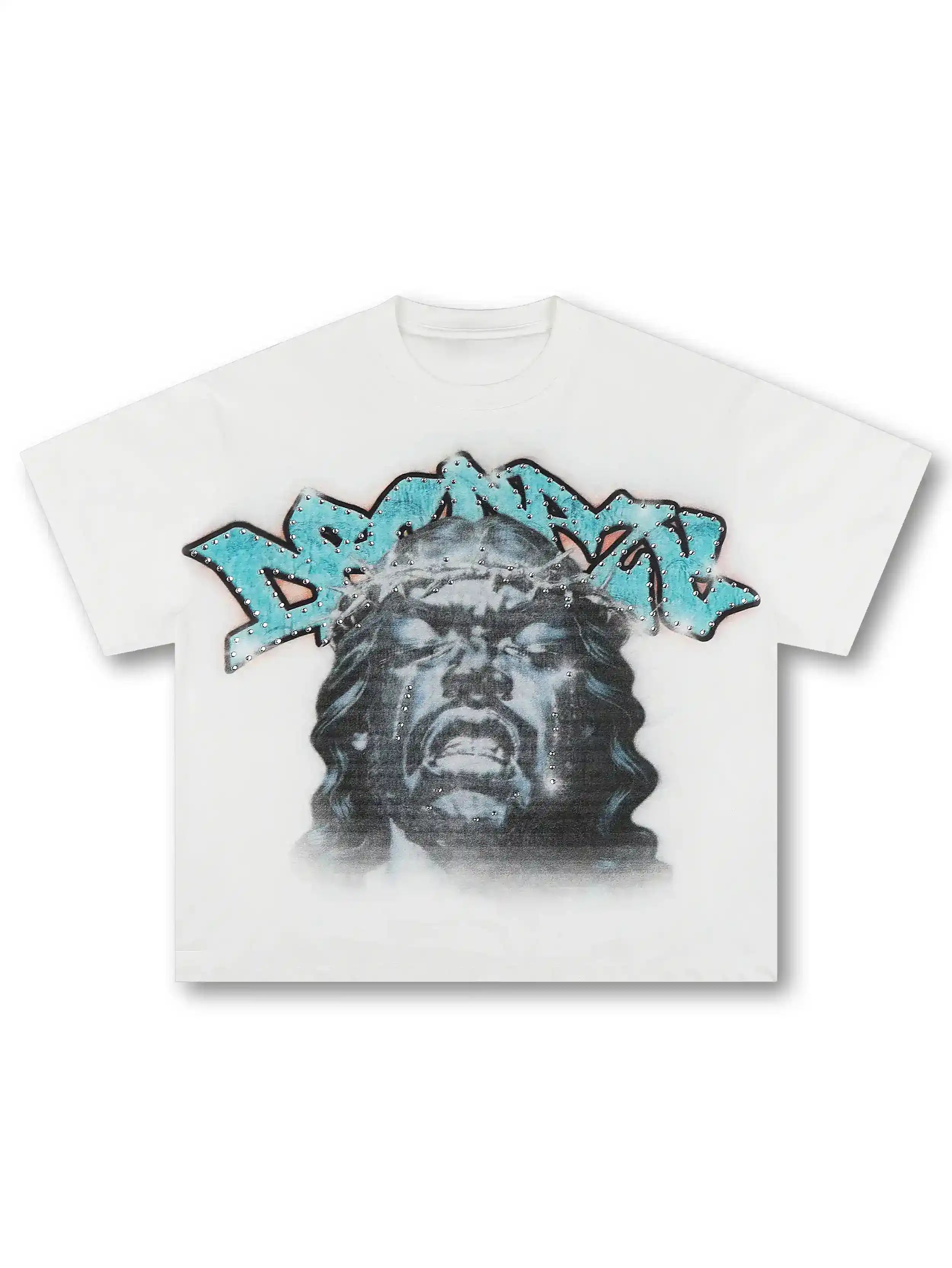 Bling Crying Jesus Graphic Tee-529