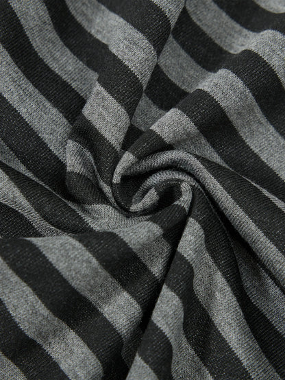 Rebel Stripes Cropped Hoodie Jacket-S1113