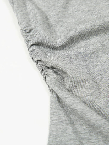 Sexy Waist Crossheart Print Shirt-S1112