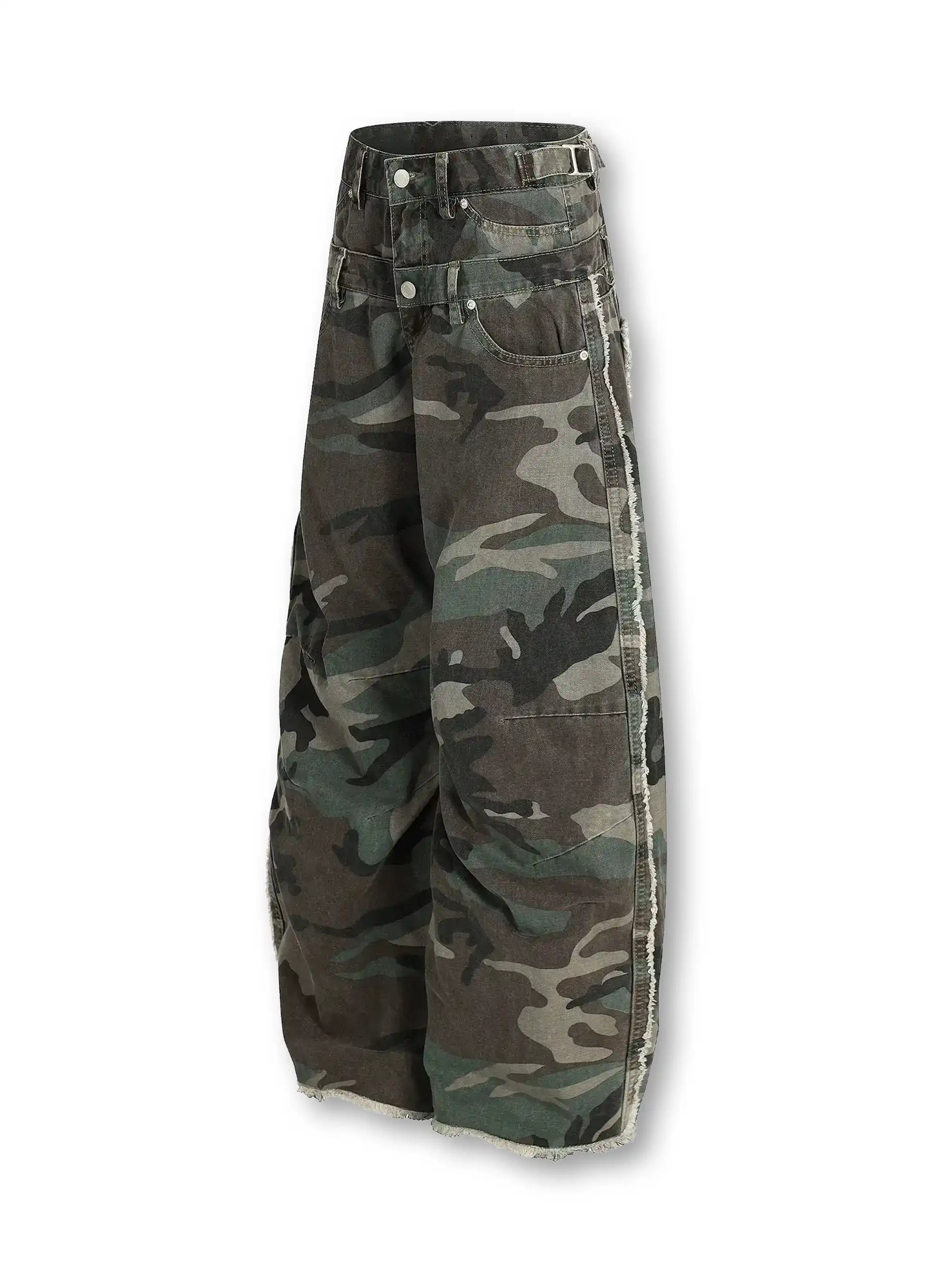 Apocalyptic Camo Dual Waistband Pants-S1075