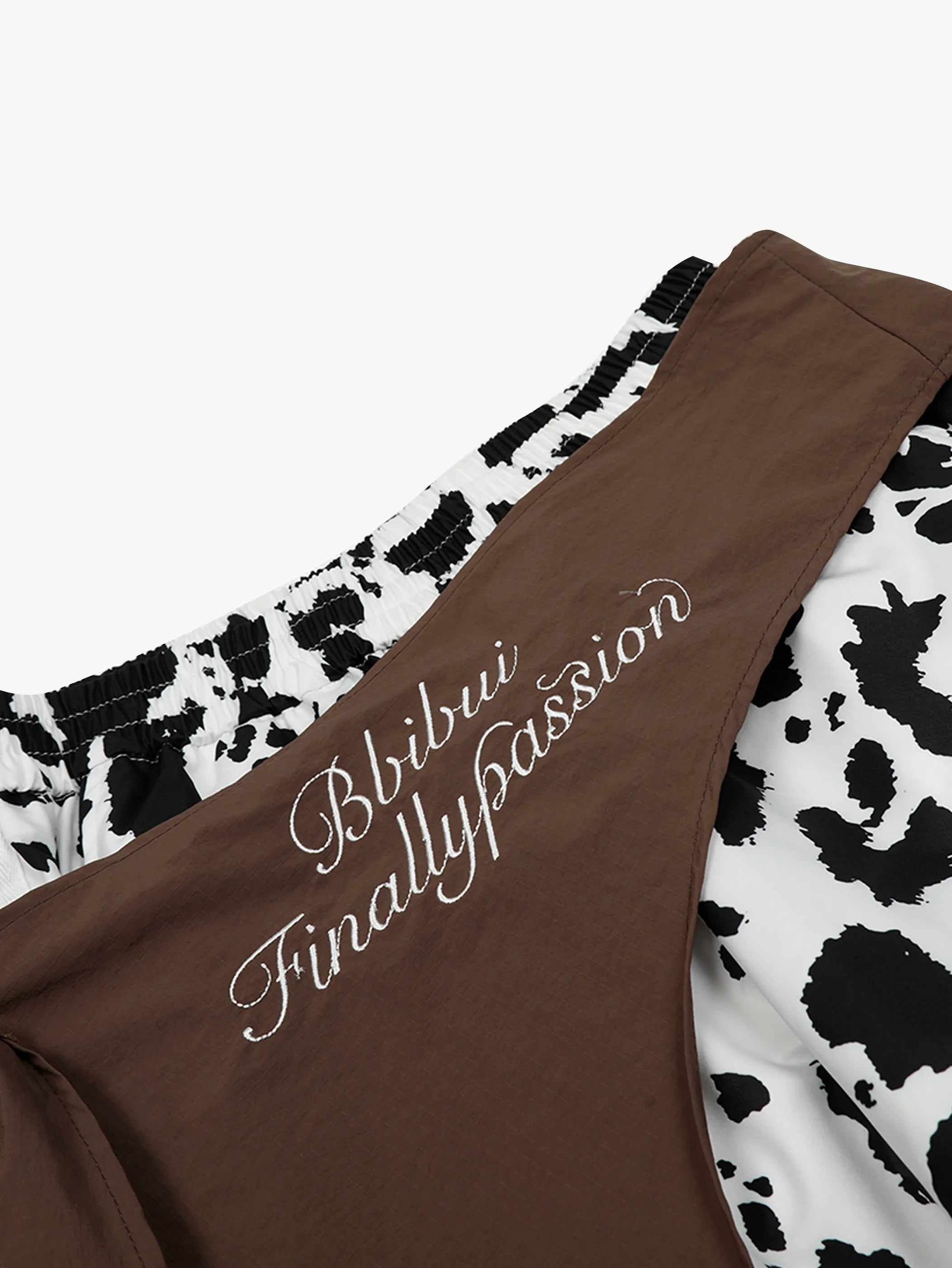 Cow Print Wide-Legged Pants-S1057