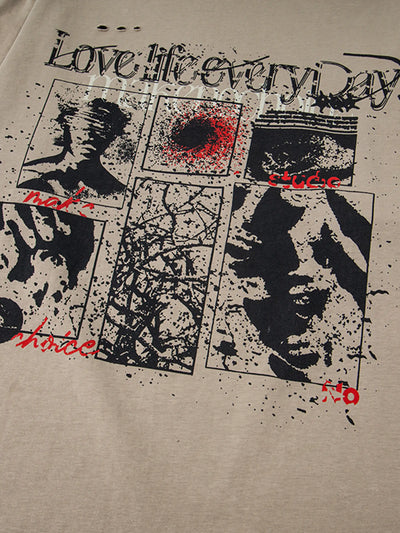 Camiseta de manga larga Rock 'n' Roll Unisex con capas-S1081