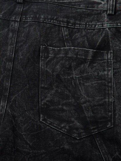 Modern Street Five Button Denim Pants-S1065