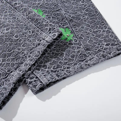 Green Leaf Washed Baggy Jeans-S1235