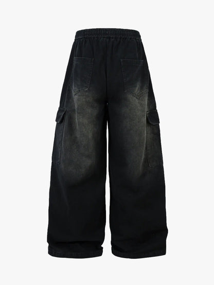 Street Casual Washed Pants-S1067