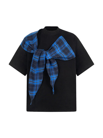 Street Style Plaid T-shirt-S959
