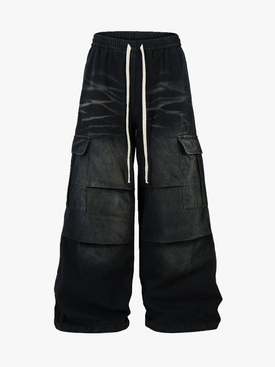 Street Casual Washed Pants-S1067