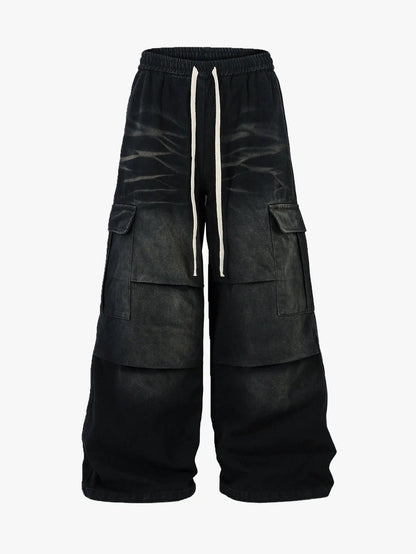 Street Casual Washed Pants-S1067
