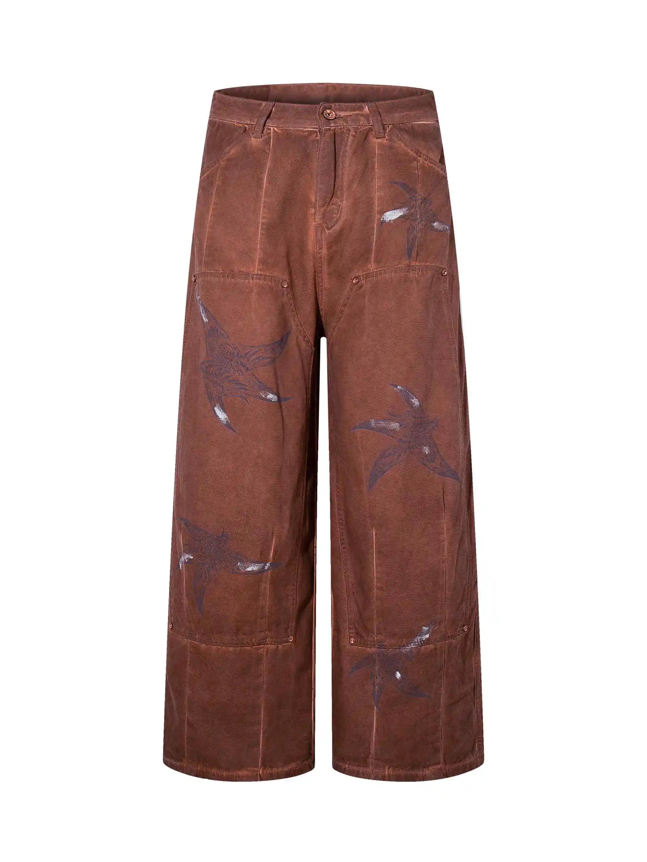Grunge Washed Bird Baggy Carpenters-S1236