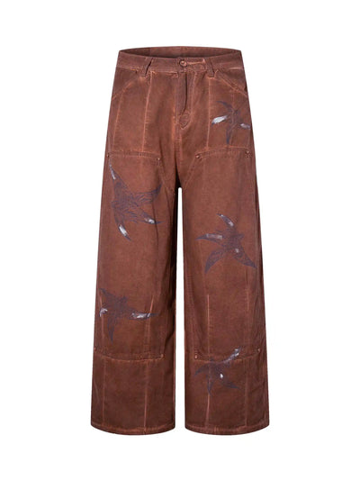 Grunge Washed Bird Baggy Carpenters-S1236