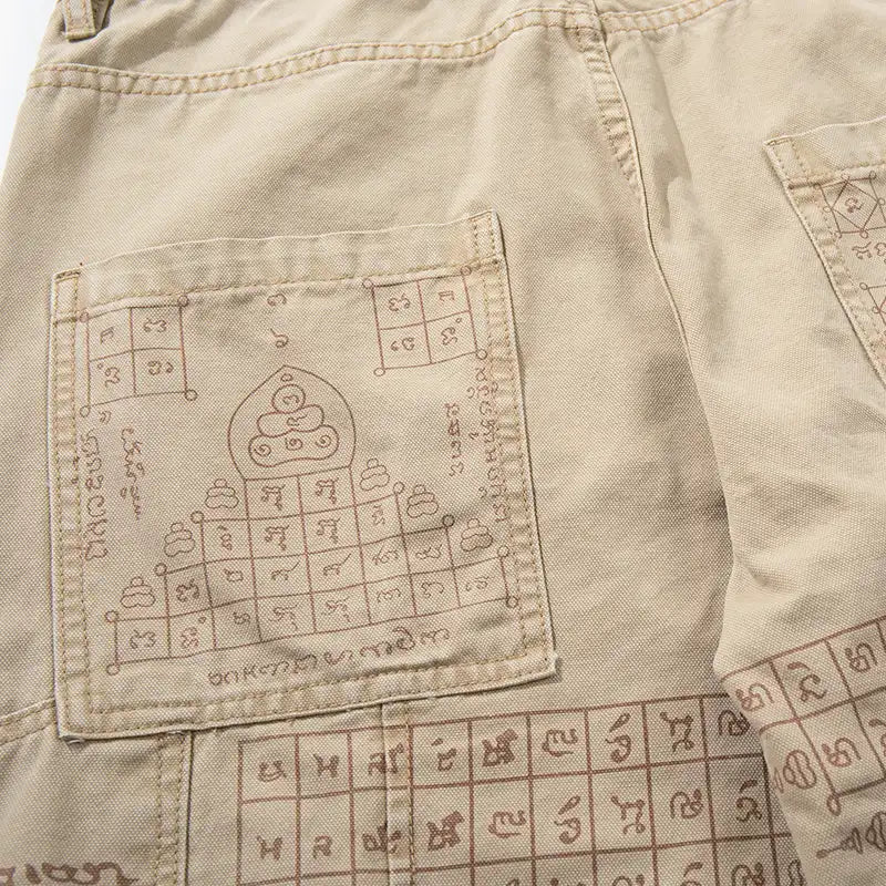 Vintage Mystic Script Cargos-S1234