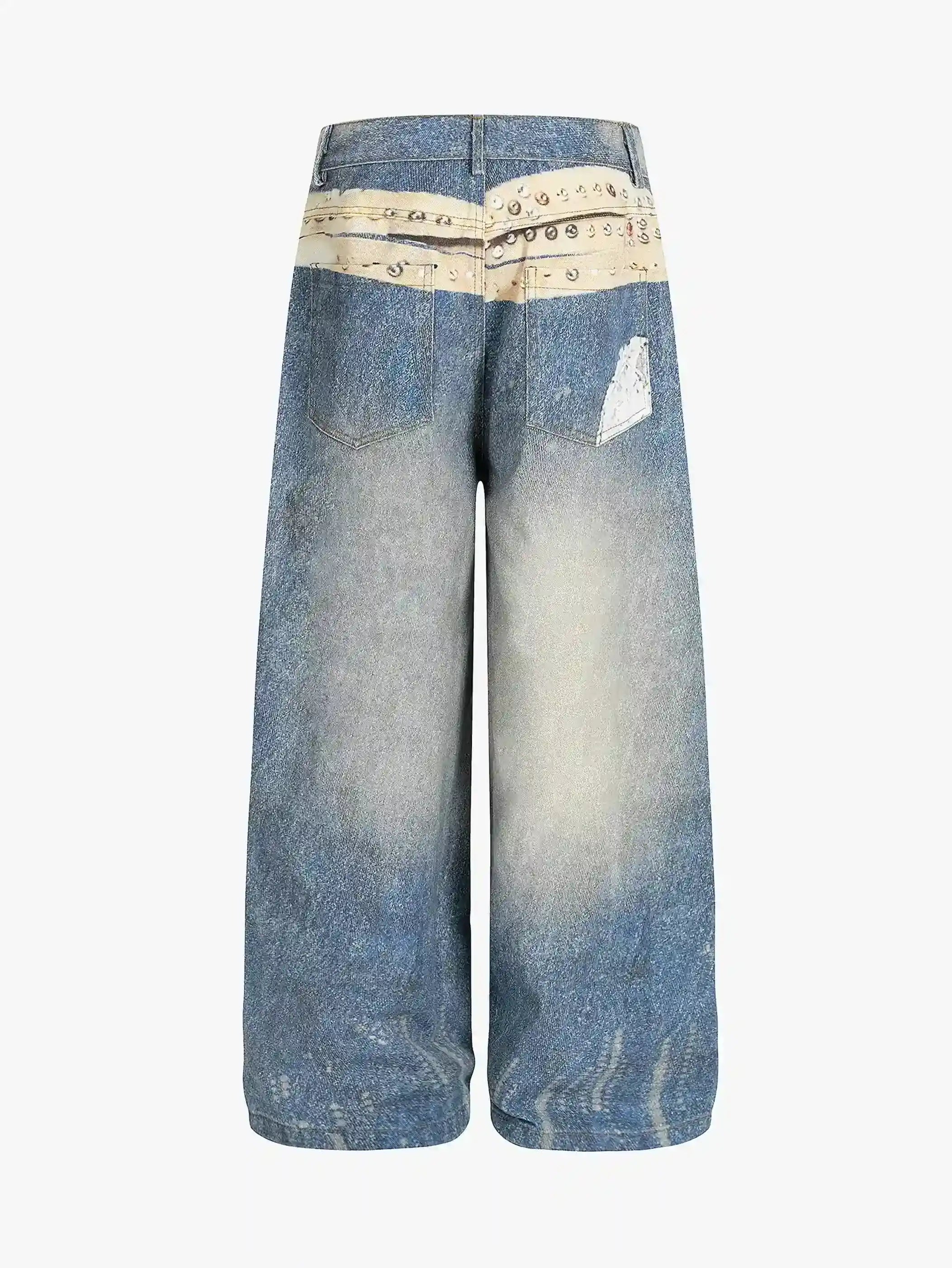 Rusted Street Wasteland Straight Jeans-S1080