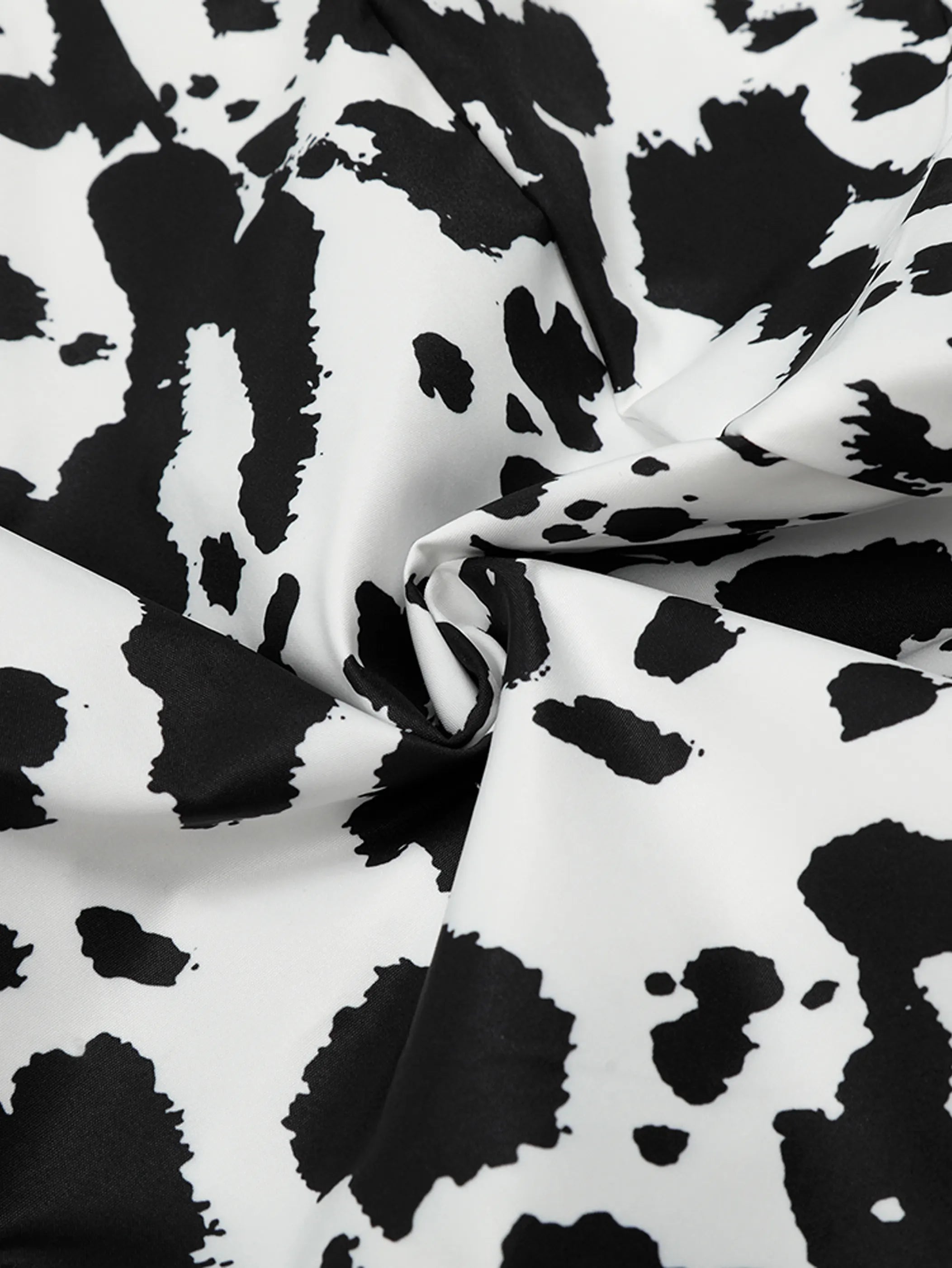 Cow Print Wide-Legged Pants-S1057