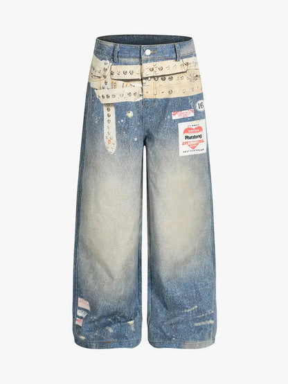 Rusted Street Wasteland Straight Jeans-S1080