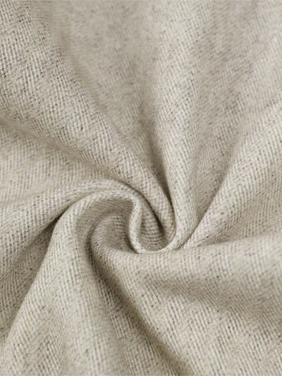 Beige Wide Leg Vintage Printed Jeans-S1026