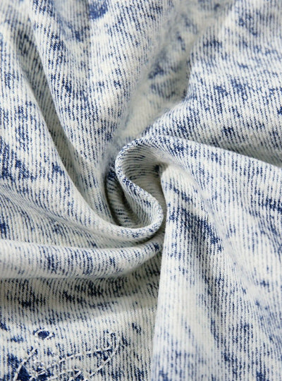 Pantalón de algodón de pernera ancha bordado-S1205