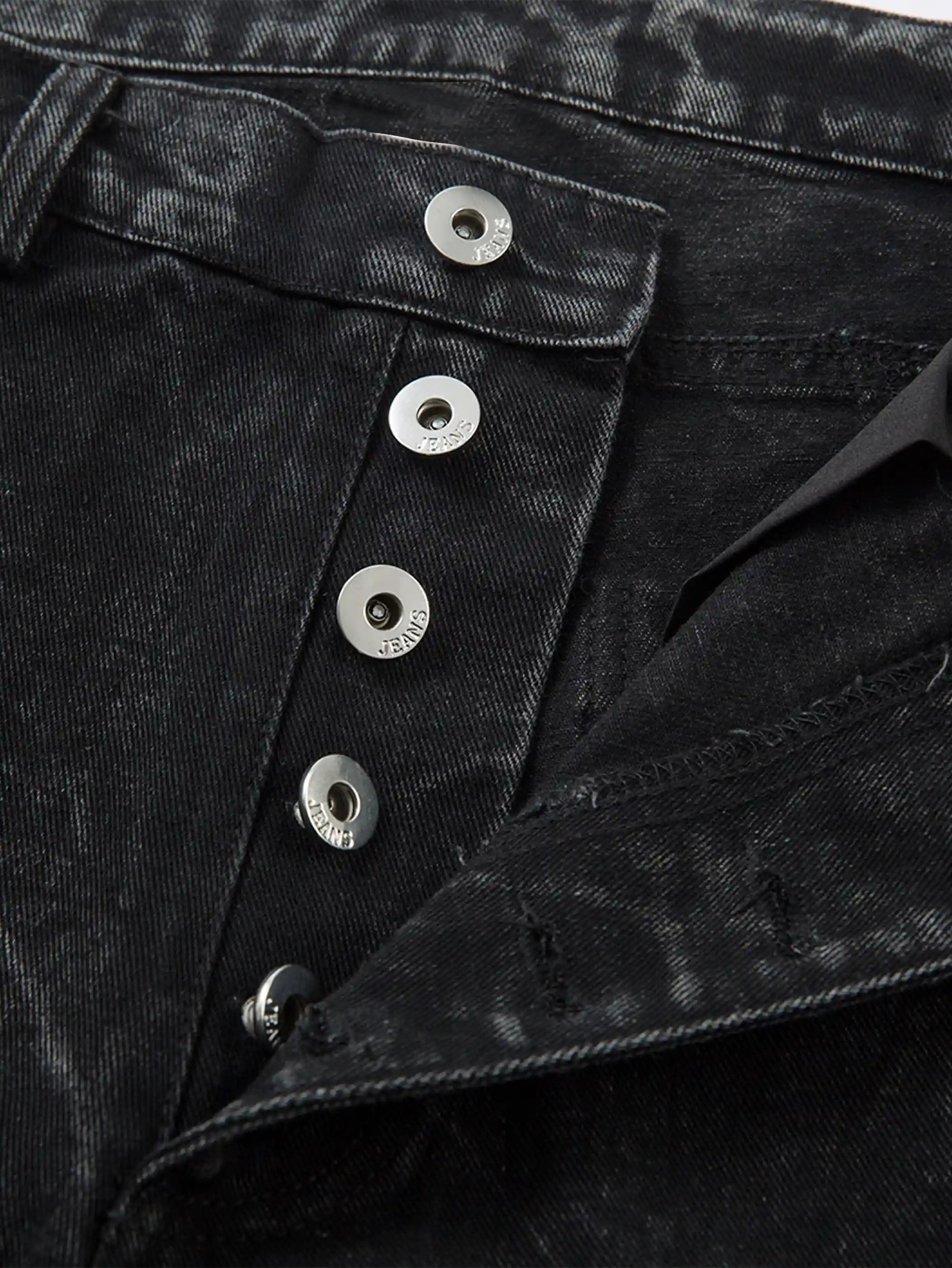 Modern Street Five Button Denim Pants-S1065