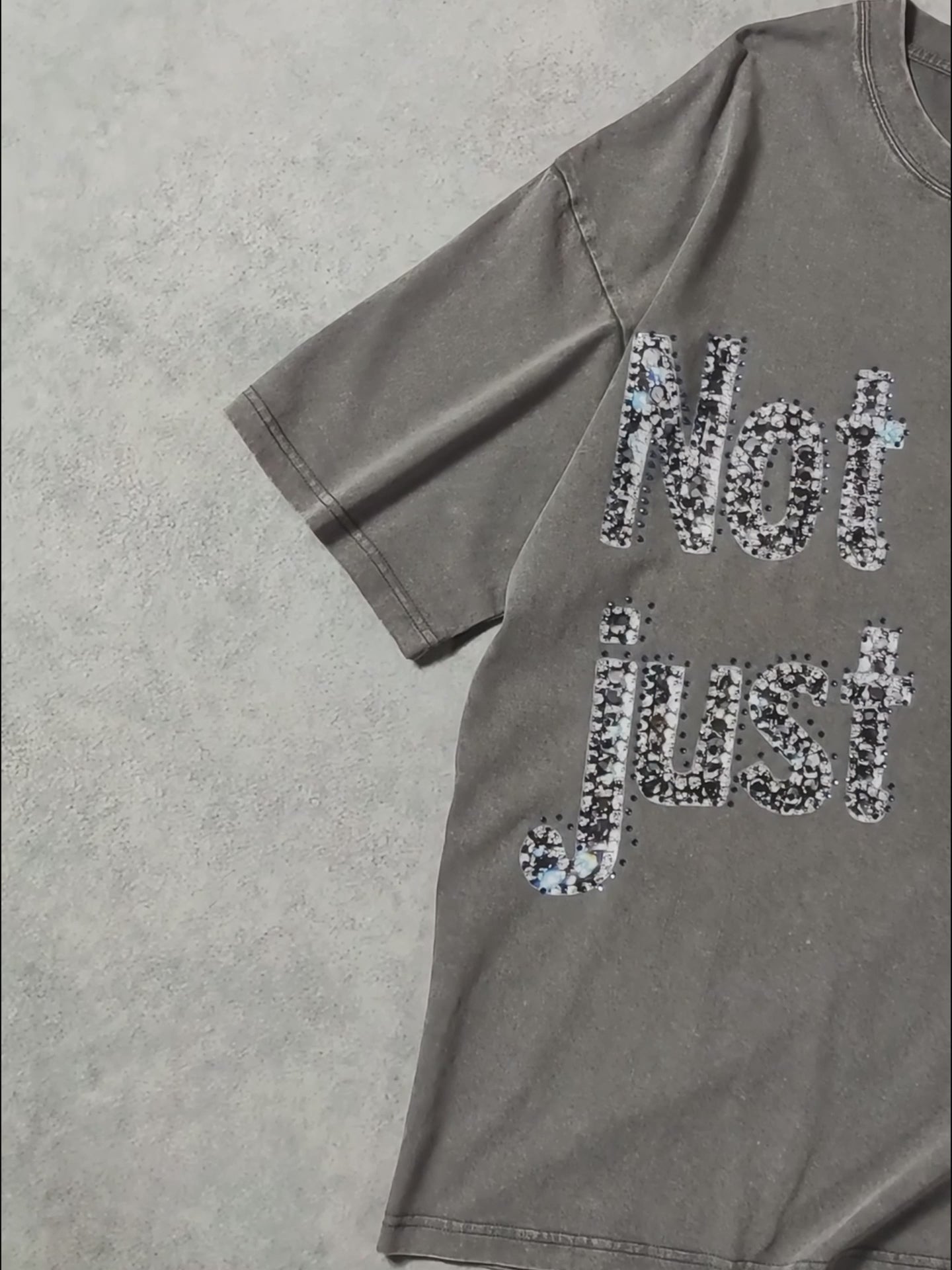 Shining Diamond Graffiti Print T-shirt-069T