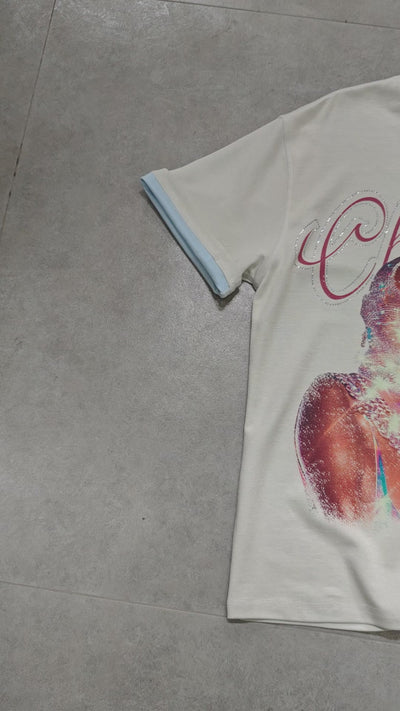 Camiseta de Estrás Brillante de Doble Cara-267