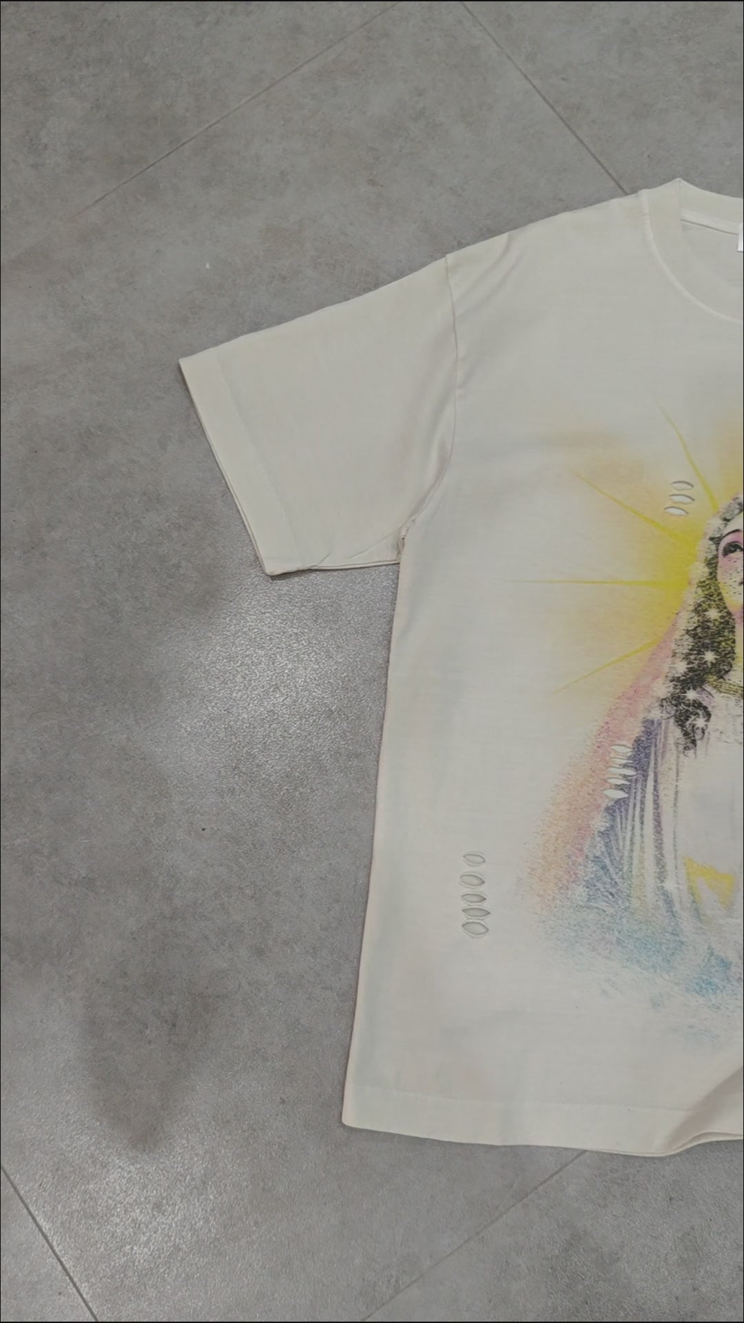 Load video: Virgin Mary Glow T-shirt-166