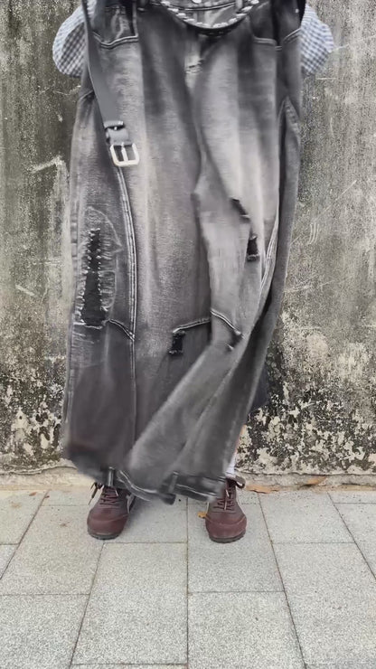 Dark Wash Distress Jeans - S131