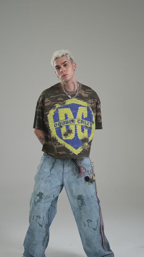 Iced Out Camo Shield Graphic Tee-440