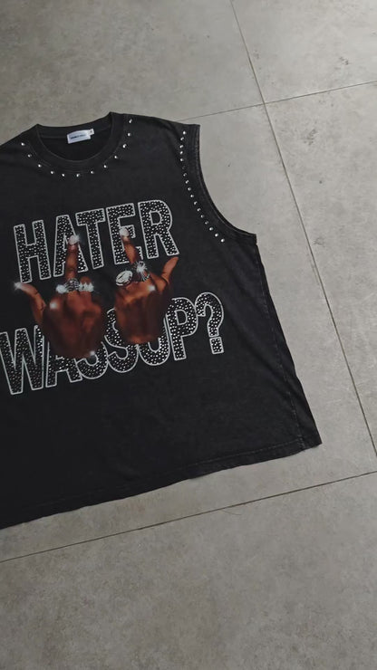 Street Bling Double Finger HATER Vest-244
