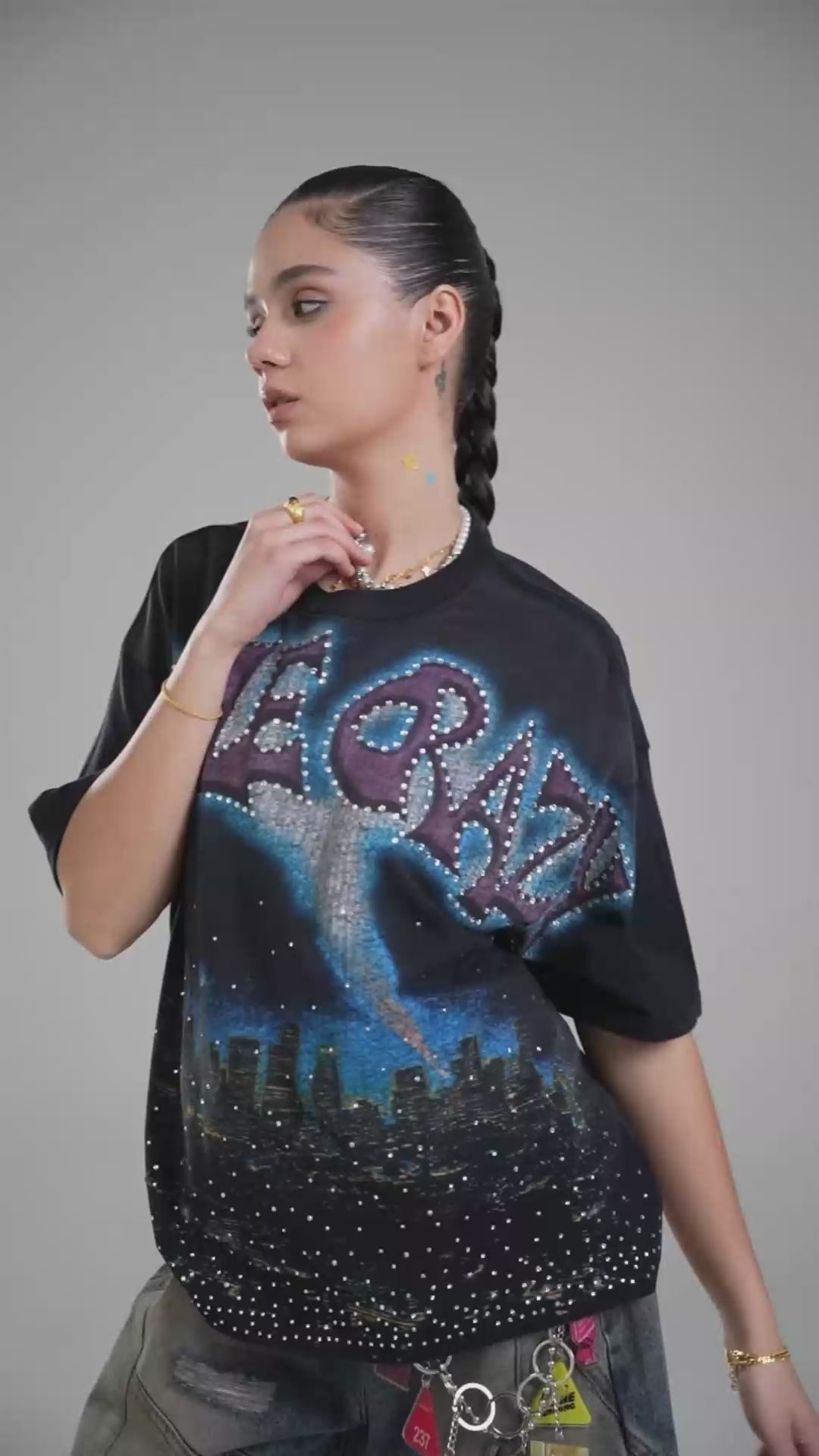 Camiseta Iced Out Boxy L.A. Skyline-435