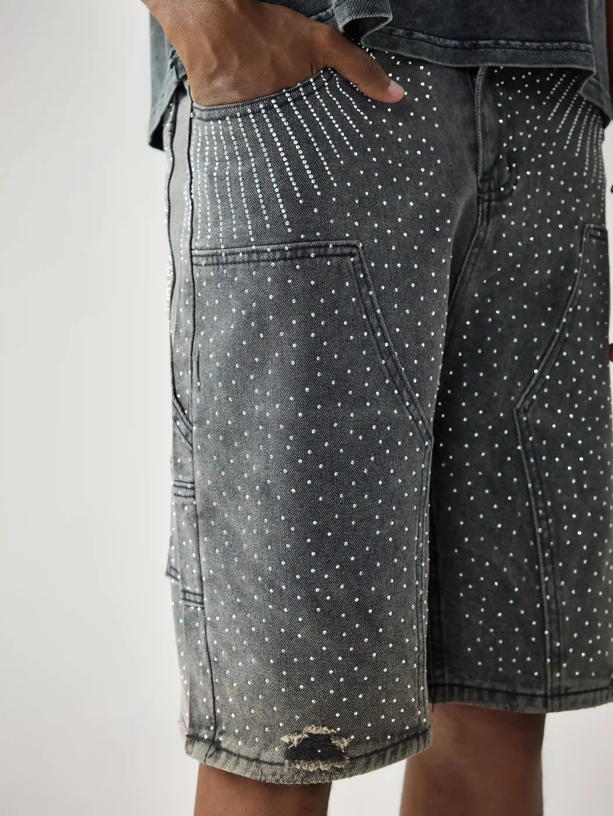 Radiant Stars Denim Shorts-S1034